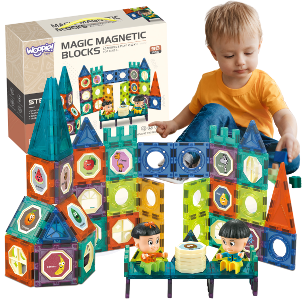 WOOPIE-Magnetic-Blocks-Castle-98-pcs WOOPIE Magnetic Blocks Castle 98 pcs.