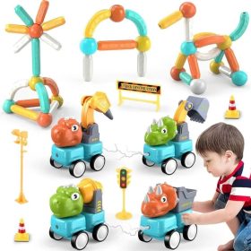 WOOPIE Magnetic Building Blocks Dinosaurs 84 pcs.
