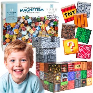 WOOPIE Magnetic Construction Blocks 3D Cubes Educational Set 63 pcs.