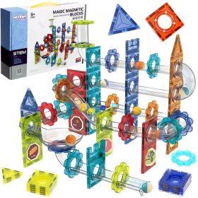 WOOPIE Magnetic Construction Blocks 3D Educational Set Ball Track 113 pcs.