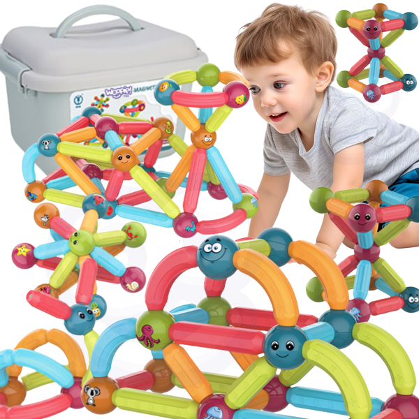 WOOPIE-Magnetic-Educational-Building-Blocks-52-pcs WOOPIE Magnetic Educational Building Blocks 52 pcs.