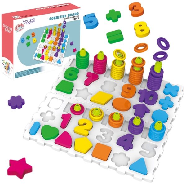 WOOPIE Montessori Puzzle Sorter Brain Training Letters Numbers 139 pcs