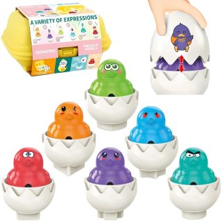 WOOPIE Montessori Shape Sorter Puzzle Match Fun Chicks Eggs 6pcs