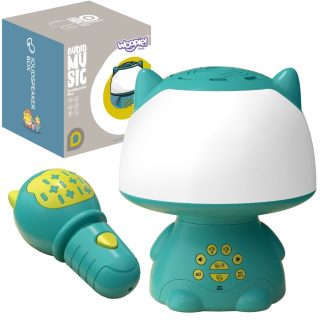 WOOPIE Multifunctional RGB Lamp Bluetooth Speaker Karaoke Voice Modulator SD Card AUX Turquoise