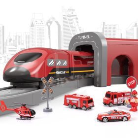 WOOPIE-Pendolino-Electric-Train-Set-Fire-Department-66pcs-2