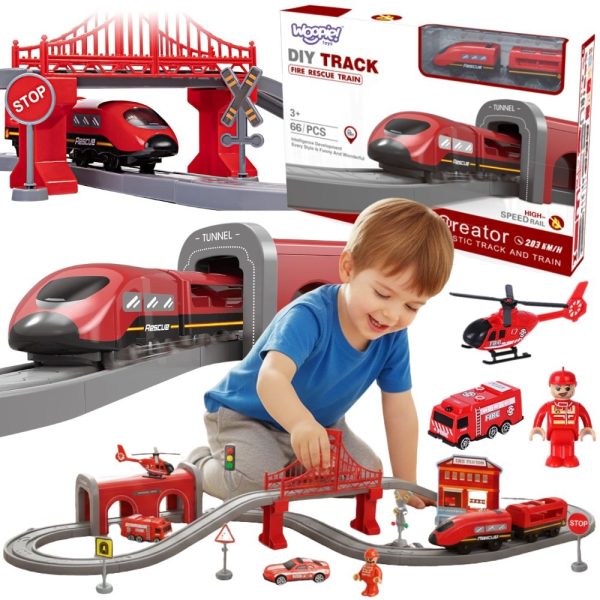 WOOPIE-Pendolino-Electric-Train-Set-Fire-Department-66pcs WOOPIE Pendolino Electric Train Set Fire Department 66pcs.
