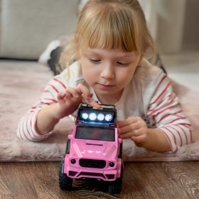 WOOPIE-Pink-Off-Road-Vehicle-with-Trailer-and-Horse-Figure-Set-1