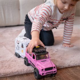 WOOPIE-Pink-Off-Road-Vehicle-with-Trailer-and-Horse-Figure-Set-2