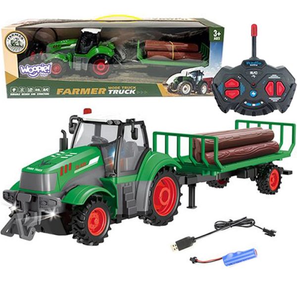 WOOPIE-RC-Tractor-with-Trailer-124-Scale WOOPIE RC Tractor with Trailer - 1:24 Scale