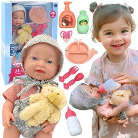 WOOPIE-ROYAL-Baby-Doll-36-cm-in-Teddy-Bear-Outfit-Feeding-Accessories WOOPIE ROYAL Baby Doll 36 cm in Teddy Bear Outfit Feeding Accessories