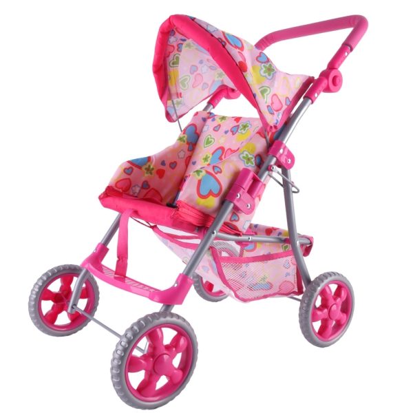 WOOPIE ROYAL Doll Stroller Colorful Hearts