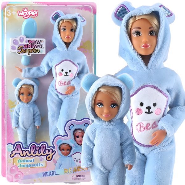 WOOPIE-ROYAL-Dolls-Blue-Teddy-Bears-Overalls-Set-of-2 WOOPIE ROYAL Dolls Blue Teddy Bears Overalls Set of 2