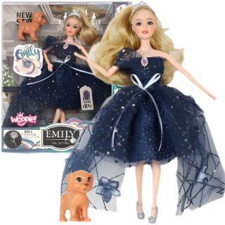 WOOPIE ROYAL Emi Doll in Crown and Black Dress Doggie