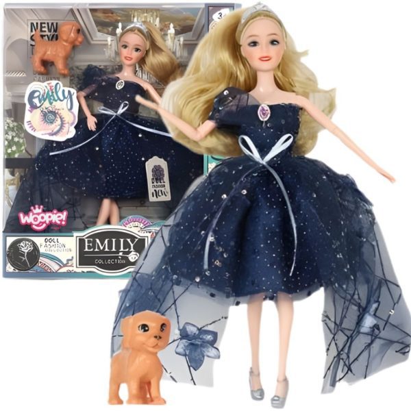 WOOPIE-ROYAL-Emi-Doll-in-Crown-and-Black-Dress-Doggie WOOPIE ROYAL Emi Doll in Crown and Black Dress Doggie