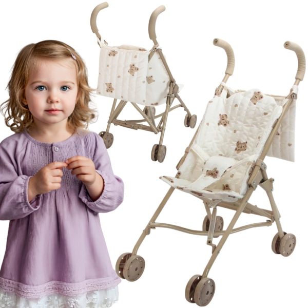 WOOPIE-ROYAL-Vintage-Teddy-Bear-Doll-Stroller WOOPIE ROYAL Vintage Teddy Bear Doll Stroller