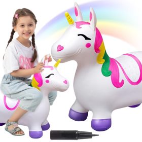 WOOPIE Rubber Jumper for Jumping Unicorn White + Pump