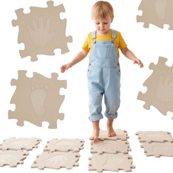 WOOPIE-Sensory-Mat-Orthopedic-Puzzle-Hands-and-Feet-16-Pieces-Beige WOOPIE Sensory Mat Orthopedic Puzzle Hands and Feet 16 Pieces - Beige