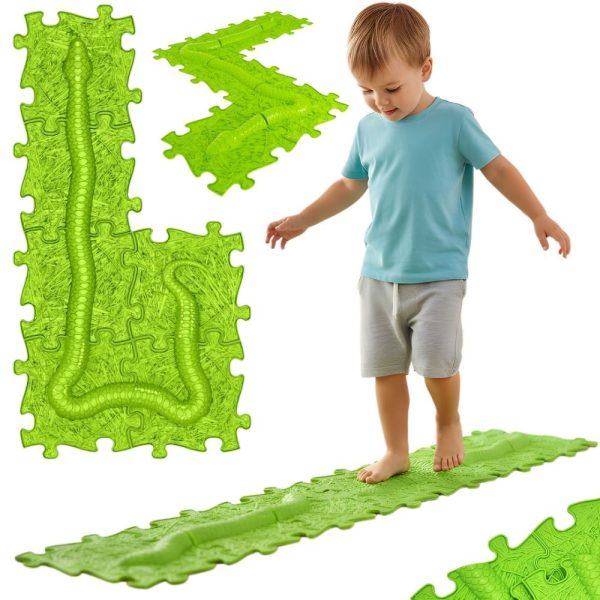 WOOPIE-Sensory-Mat-Orthopedic-Puzzle-Snake-Green-6-pcs WOOPIE Sensory Mat Orthopedic Puzzle Snake Green 6 pcs.