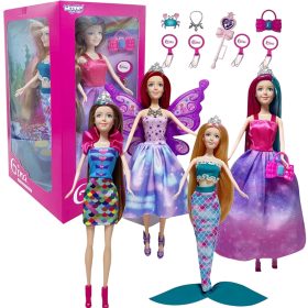 WOOPIE-Set-of-4-Magical-Princesses-4-in-1-Doll-Box-with-Accessories WOOPIE Set of 4 Magical Princesses - 4-in-1 Doll Box with Accessories