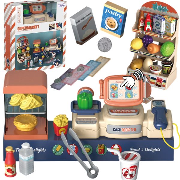 WOOPIE-Shop-Supermarket-Cash-Register-42-pcs WOOPIE Shop Supermarket Cash Register 42 pcs.