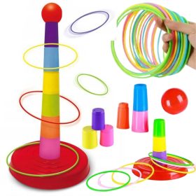 WOOPIE Skill Game Throwing Ringo Hoops at the Target