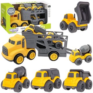 WOOPIE Tow Truck 4-in-1 Set Construction Vehicles