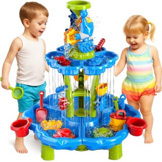 WOOPIE Water Table 2 in 1 Sandbox Fountain XXL Aquapark with Dolphin