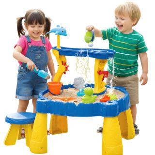 WOOPIE XL Water Table with Chair 2 in 1 Dolphin Sandbox 12 pcs.
