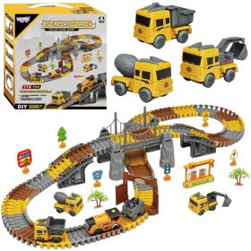 WOOPIE XXL Car Track Electric Train Construction Site 174 pcs.
