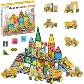 Woopie-Magnetic-Building-Block-Set-with-Construction-Vehicles Woopie Magnetic Building Block Set with Construction Vehicles