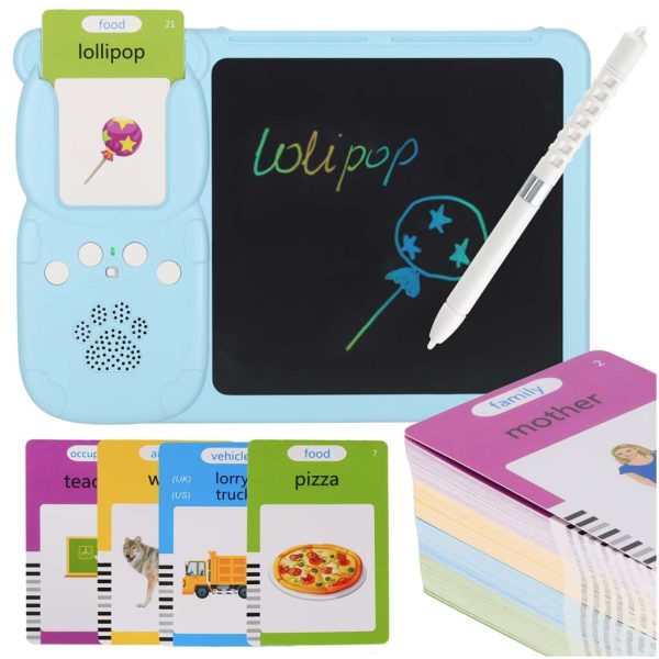 Anglų kalbos žodyno mokymosi kortelių skaitymo kortelė flipchart blueŽaislai/Mokomieji žaislai Anglų kalbos žodyno mokymosi kortelių skaitymo kortelė flipchart blue