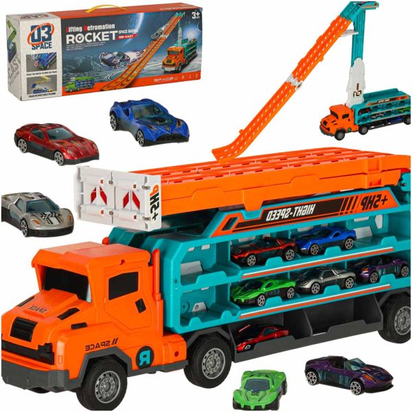 Automobilių transporteris transporterio automobilis slydimo takelis oranžinis