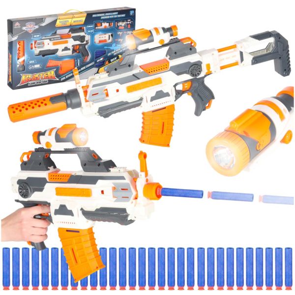 BLASTER MODULINIS KARBINAS 4in1 30 strėliųŽaislai/Teminiai žaislai/Kariniai žaislai BLASTER MODULINIS KARBINAS 4in1 30 strėlių