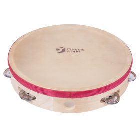 CLASSIC WORLD EDU Musical Instrument Tambourine 25 cm