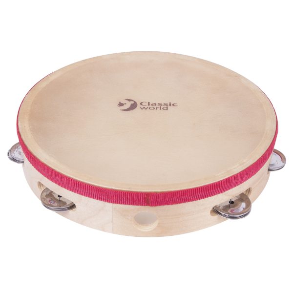 CLASSIC-WORLD-EDU-Musical-Instrument-Tambourine-25-cm CLASSIC WORLD EDU Musical Instrument Tambourine 25 cm