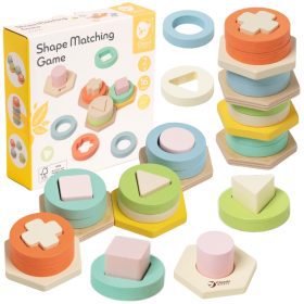 CLASSIC WORLD Montessori Shape and Color Sorter Puzzle Tower