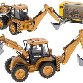 Ekskavatorius-krautuvas buldozeris su kaušu Metalinis liejimo modelis H-toys 1704 1:50
