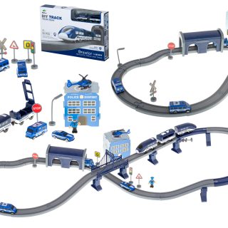 Elektrinio traukinio policijos automobiliai 92 elementai ~300cm