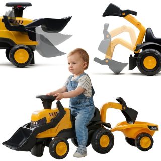 FALK Ride-on JCB Tractor with Trailer