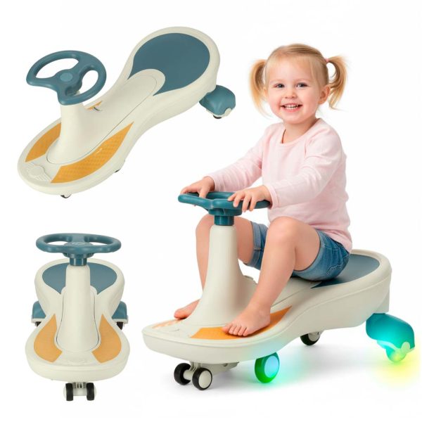 Gravitacijos kalneliai šviečiantys LED ratai su grojančia muzika 76cm mėlynos ir baltos spalvos maks. 120kg