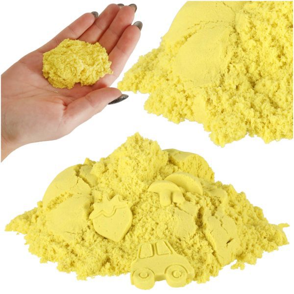 Kinetinis smėlis 1 kg maišelyje geltonos spalvosŽaislai/Kinetinio smėlio ir plastiko masės Kinetinis smėlis 1 kg maišelyje geltonos spalvos