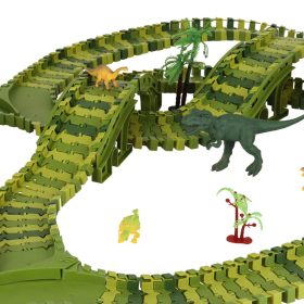 Lenktyniu-trasa-dinozaurai-automobiliai-240-elementu-2