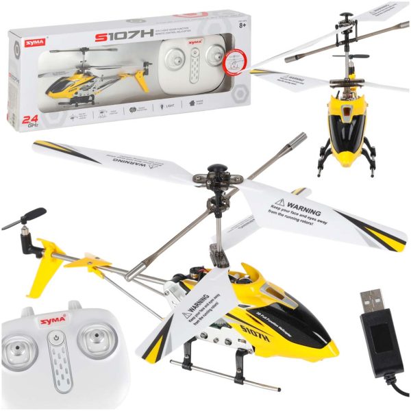 SYMA S107H RC sraigtasparnis 2.4GHz RTF geltonos spalvosŽaislai/Nuotoliniu būdu valdomi modeliai/Nuotoliniu būdu valdomi orlaiviai SYMA S107H RC sraigtasparnis 2.4GHz RTF geltonos spalvos
