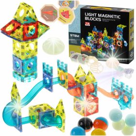 Šviečiantis magnetinis marmurinis rutuliukas 75el