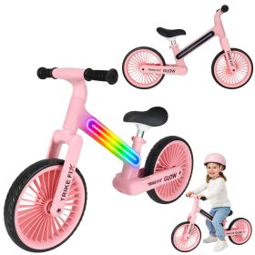Trike Fix Glow LED krosinis dviratis rožinės spalvos