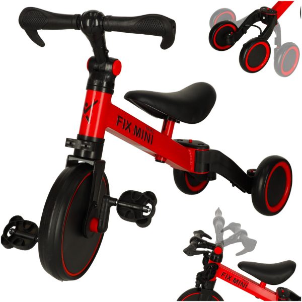 Trike Fix Mini krosinis triratukas 3in1 su pedalais raudonos spalvosSportas/Dviračiai/Bėgimo dviračiai Trike Fix Mini krosinis triratukas 3in1 su pedalais raudonos spalvos