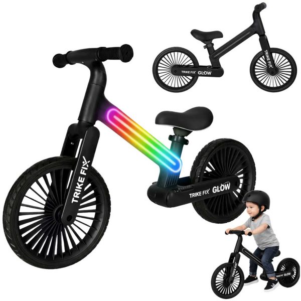 Triratis Fix Glow LED krosinis dviratis juodasSportas/Dviračiai/Bėgimo dviračiai Triratis Fix Glow LED krosinis dviratis juodas