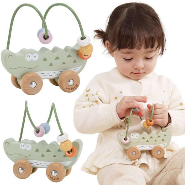 VIGA-Bead-Maze-on-Wheels-Crocodile-12M VIGA Bead Maze on Wheels - Crocodile 12M+