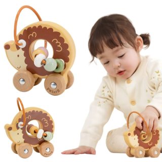 VIGA Bead Maze on Wheels – Hedgehog 12M+