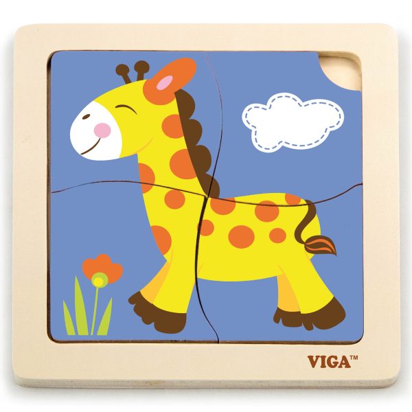 VIGA-Handy-Wooden-Giraffe-Puzzle VIGA Handy Wooden Giraffe Puzzle